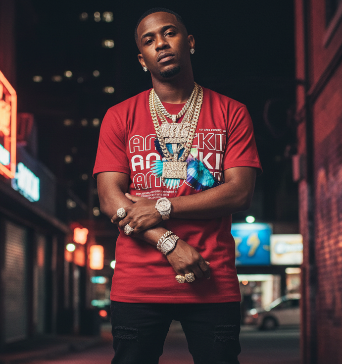 Anockii Bird Tee Red