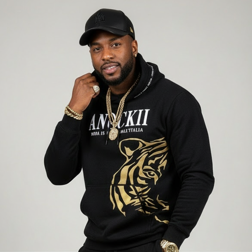 Anockii Golden Tiger Hoodie