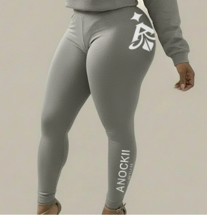 Anockii Couture Grey Womens Alpha Leggings