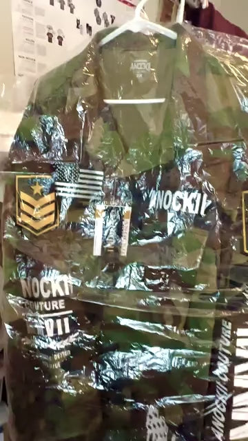 Anockii Couture Lightweight Camo Shirt Style Jacket